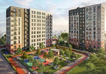 Ispartakule Bahçeşehir’de karma kullanımlı modern daireler